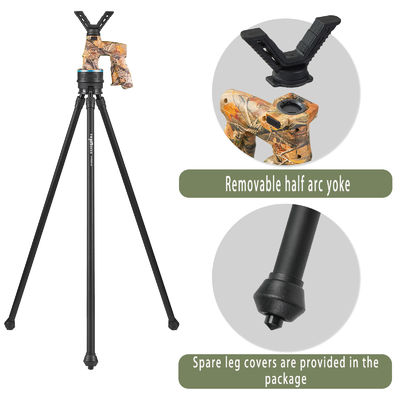 Adjustable Hunting Tripod With Leg Angle Adjustment Extended Length 151cm