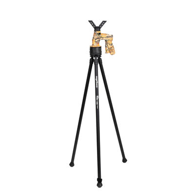 Aluminum Alloy Shooting Stick With Rotary Switch Leg Lock Rubber Feet And 20kg Load Capacity