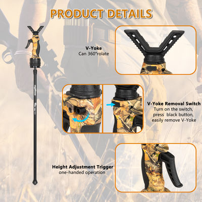 Universal Camouflage Aluminum Alloy Shooting Bracket 360° Rotatable for Precision Hunting Targeting