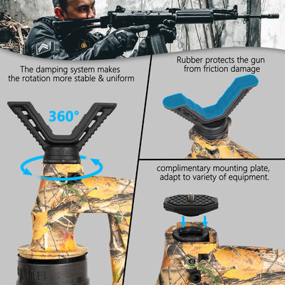 Adjustable Hunting Tripod With Leg Angle Adjustment Extended Length 151cm
